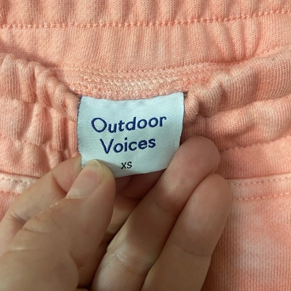 Outdoor voices women's XS coral/white tie dye pocket sweatpants EUC - Picture 3 of 8